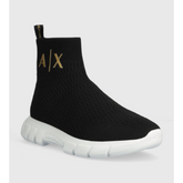 Armani Exchange Women’s Sneakers – Black Mesh Detail Sneaker